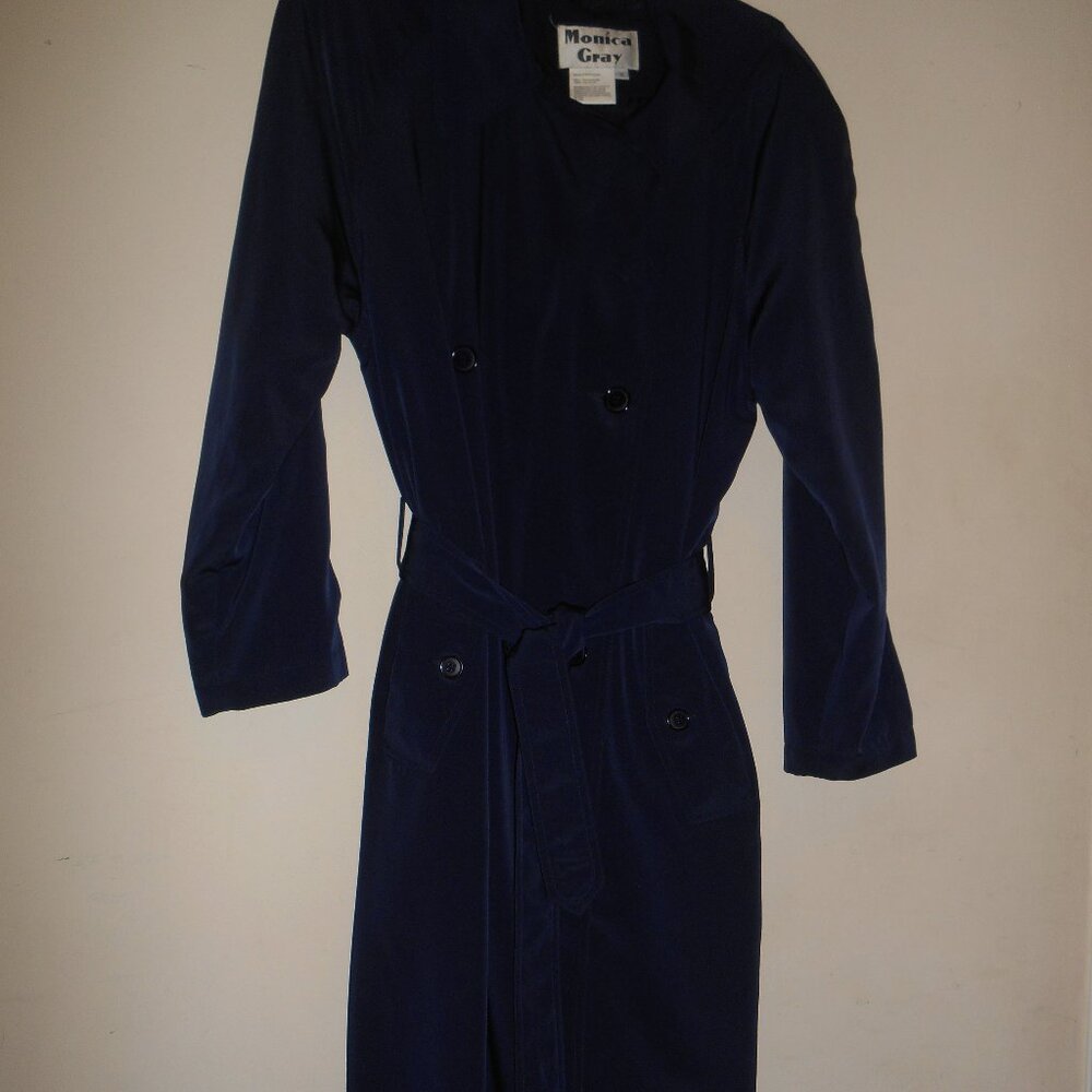 Women's Trench Raincoat; no hood; spring/fall wear- lighter weight